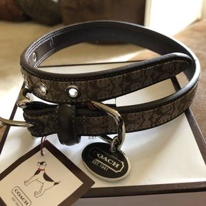 Brand New Brown Coach Dog Collar